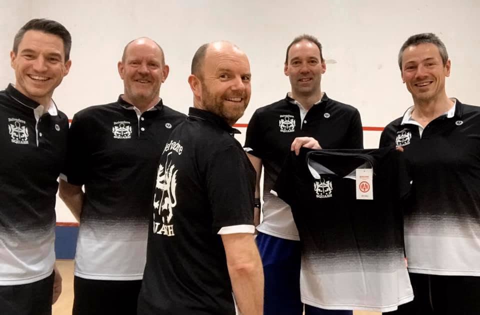 Belvedere Squash team members wearing their club shirts